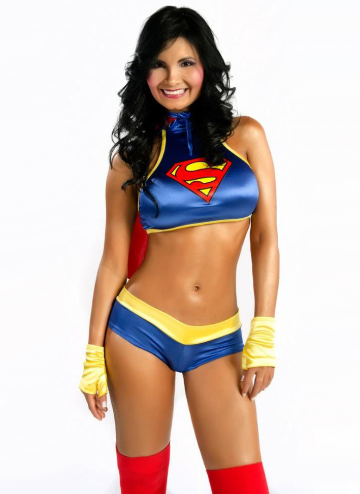 Sexy Two Pieces Supergirl Cosplay Costume For Party
